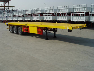 40 pieds FlatBed semi essieux de la remorque 3 pour le transport de conteneur d'OIN