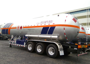 Semi-remorque-citerne de camion-citerne de gaz de pétrole liquéfié 61000L avec 3 essieux pour GPL, semi-remorque de camion-citerne de GPL