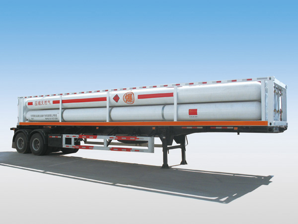 LH2 Tube Skid Semi-remorques avec 8 tubes et 2 essieux pour 16000L CNG,CNG Tube Skid Tanker