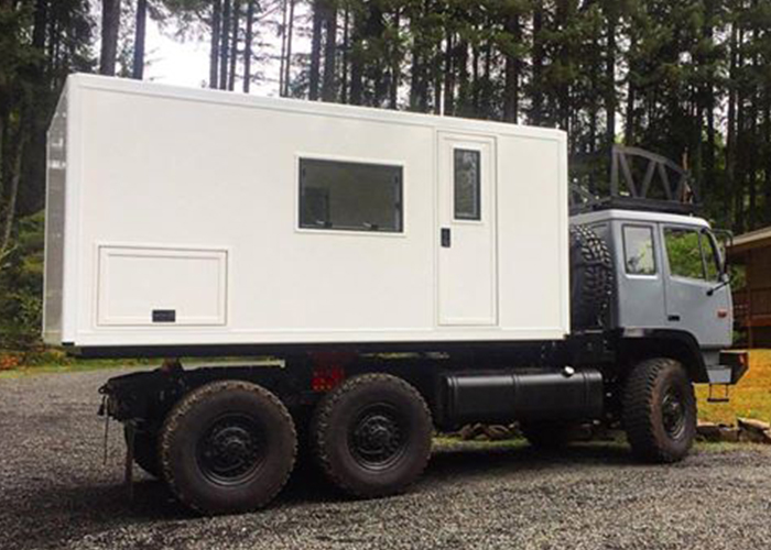 Boîte de camping-car à assemblage rapide pour camions à entraînement complet, kits de panneaux composites sandwich isolés XPS et boîte avec profils GRP